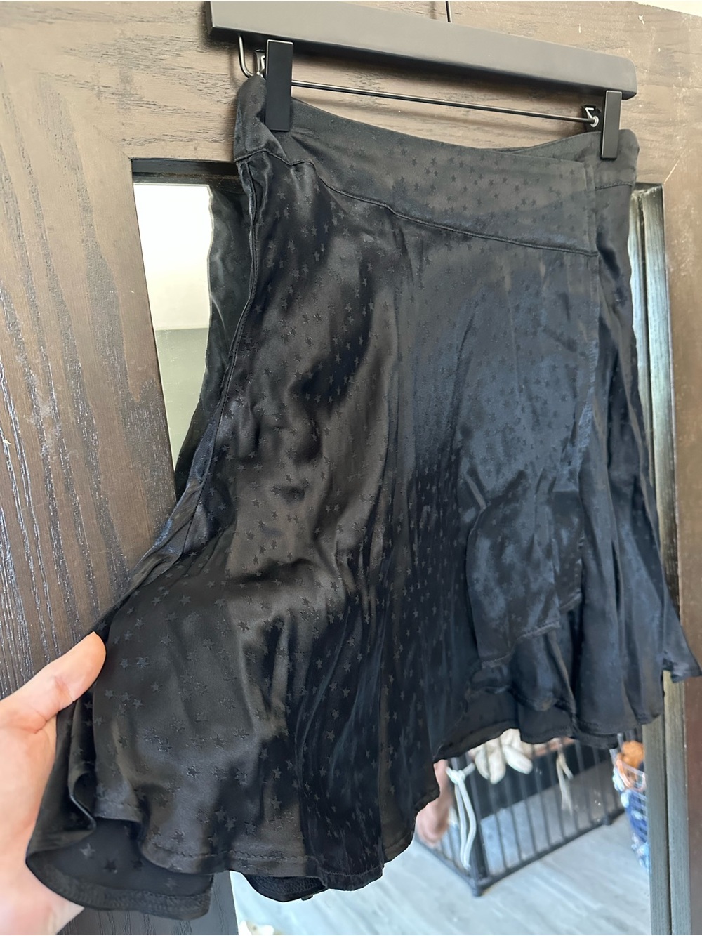 Free People Starstruck Satin Celestial Star Asymmetrical Skirt - Picture 10 of 12